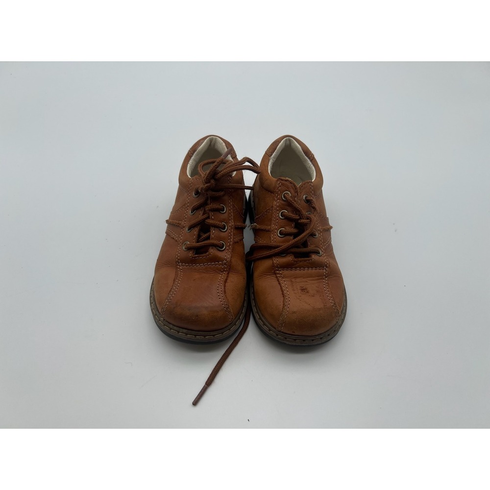 George Boys Brown Leather Lace Up Oxford Dress Shoes Size 8.5 Toddler